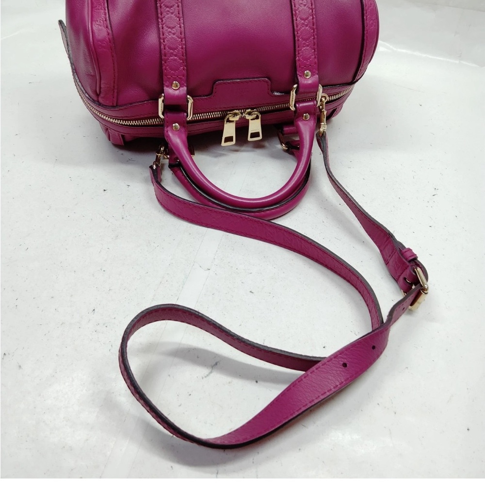 Gucci Purple Leather Two-Way Designer Handbag - Picture 3 of 9